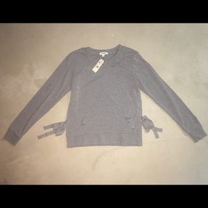Garage Distressed Crewneck Light Sweatshirt